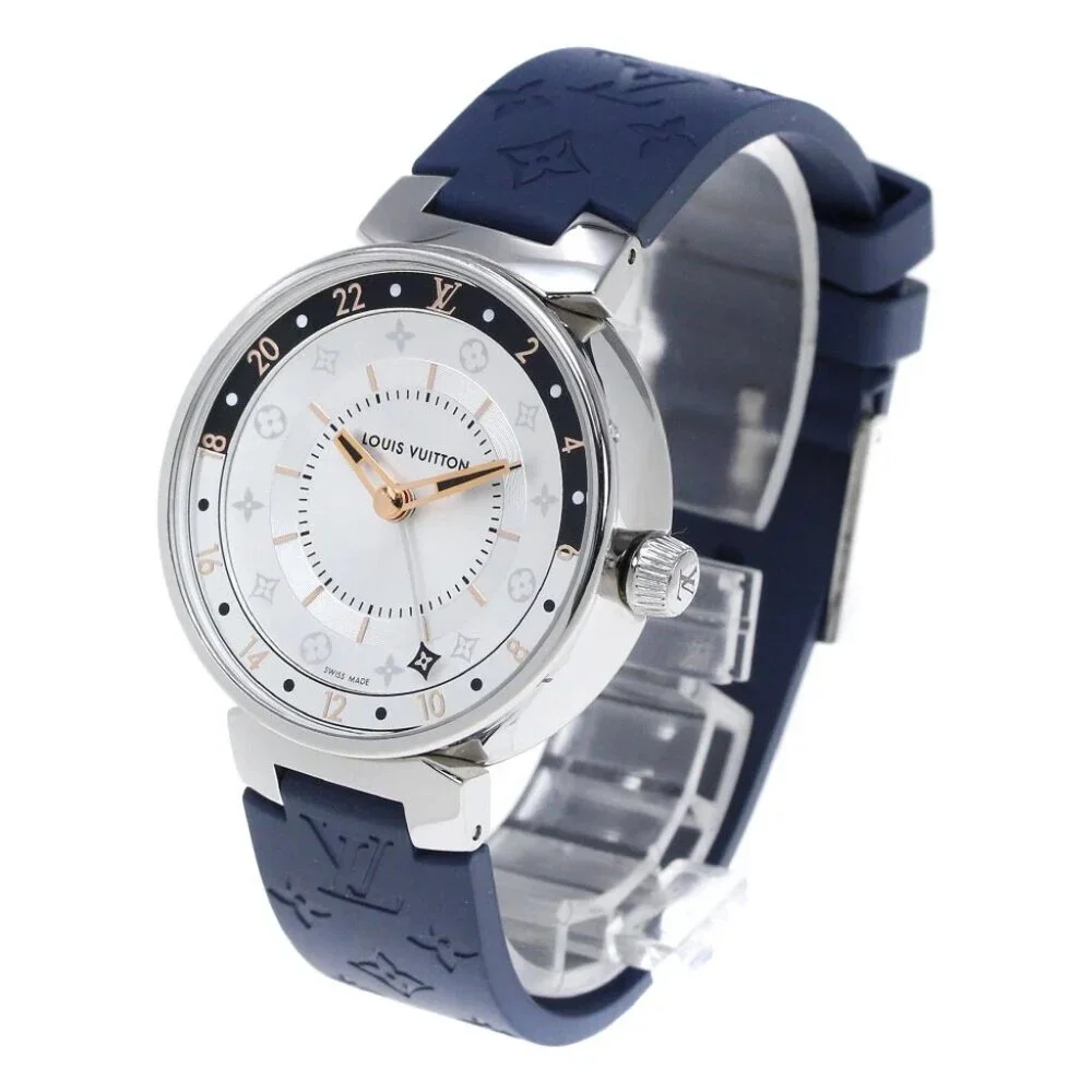 LOUIS VUITTON Tambour Moon Dual Time QA104 Quartz Ladies Watch_829953